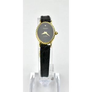 A Vintage 18ct Gold & Black Onyx & Diamond Tissot Quartz Ladies Wrist Watch