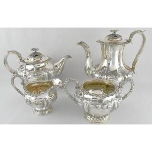 1842 Victorian Four-piece Sterling Silver Tea And Coffee Set By William Hunter