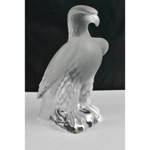 Lalique "liberty Eagle" Frosted & Clear Crystal Sculpture