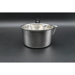 Antique Odiot Silver Saucepan With A Wooden Handle Bandy Warmer Or Chocolate Pan