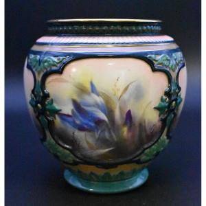 1932 Hadley's Worcester Hand-painted Jardiniere Planter