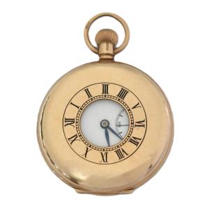 9ct Gold Half Hunter Pocket Watch Eastern Watch Case Co Criterion 15j Swiss Ewc