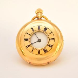 Rare Antique 18ct Gold Half Hunter Pocket Watch George Jackson Glasgow Fm 1880s
