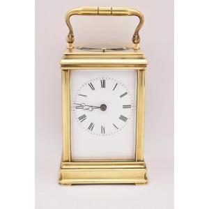 Antique Drocourt Paris Brass Gorge Case Carriage Clock 8-day Timepiece C.1890