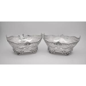 Antique 1897 Elkington London Sterling Silver Pierced Basket Sweetmeat Dish 925