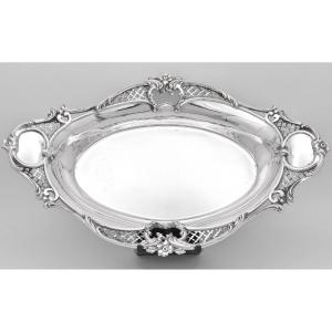 Antique Edwardian Sterling Silver Art Nouveau Serving Bowl Birmingham 1904