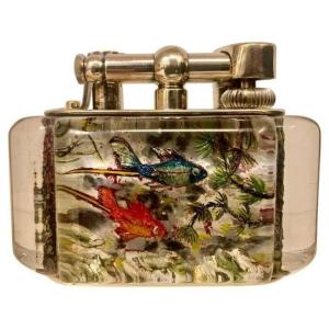 Rare Vintage Half Giant Dunhill Aquarium Table Lighter, Circa 1950