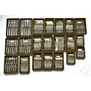 A Monumental 238 Piece Christofle Malmaison Silver Plate Flatware Service France
