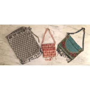 Three Pearl Purses Bags Circa 1900