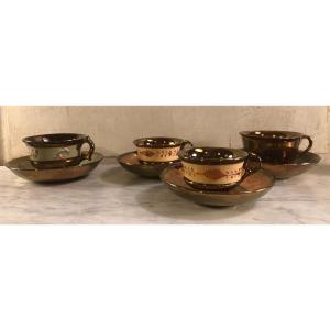 Four Jersey Cups And Saucers Circa 1900