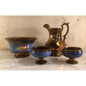 Set Of Four Service Pieces In Jersey Circa 1900