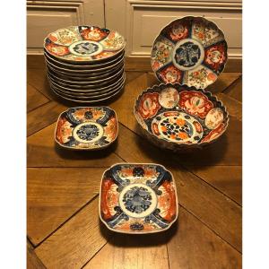 Imari Service 15 Pieces Japan Circa 1900