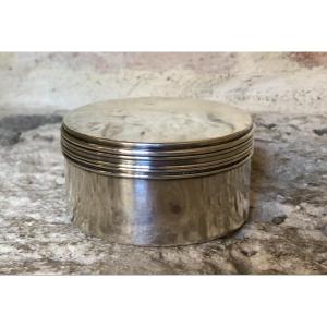 G. Keller Round Silver Box With Minerva Hallmark
