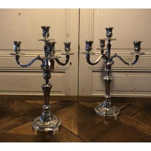Victor Saglier Pair Of Louis XIV Regency Style Candlesticks 