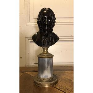 Bronze Bust Of Voltaire, 18th Century 