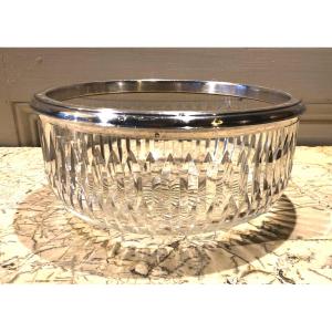 Cut Crystal Cup With Silver Mount, Minerva Hallmark, 19th Century 