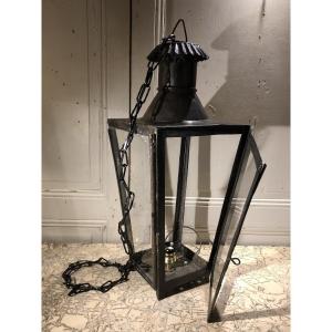 Directoire Style Lantern In Painted Sheet Metal 
