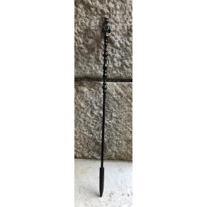 Louis XVI Style Poker In Bronze And Wrought Iron