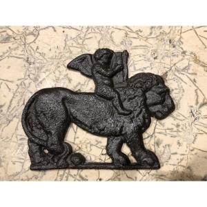 The Power Of Love, An Angel Playing A Lyre, Riding A Lion  