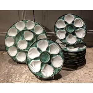 Longchamp Oyster And Shellfish Serving Set In Slipware