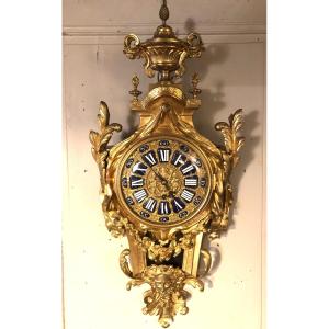 Large Louis XVI Ormolu Cartel H 90cm