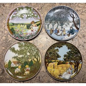 The Four Seasons Villeroy And Bosh Suite Of Four Plates