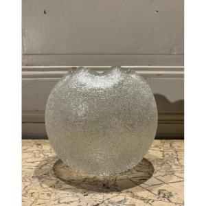 Baccarat Frosted Crystal Vase Circa 1900