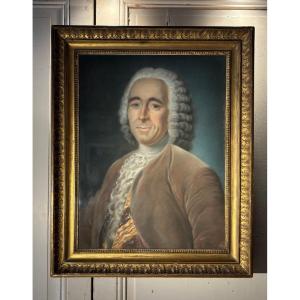 Pastel Portrait By Buffon, After Quentin De La Tour