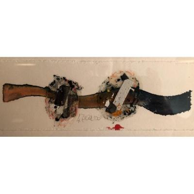 Mixed Media Signed Larry Bell 2000