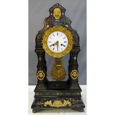 Napoleon III Pendulum In Boulle Marquetry