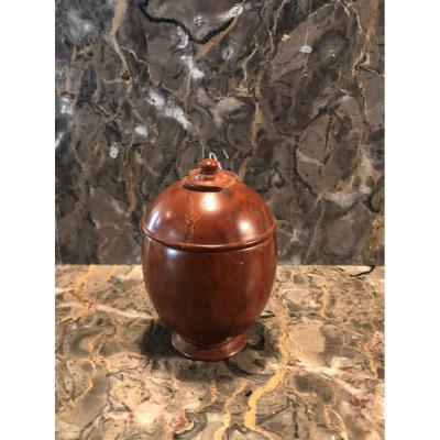 Covered Pot In Corozo Nuts XIXth Century