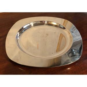 Art-deco Style Christofle Dish In Silver Metal