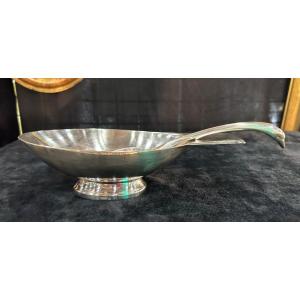 Saucière Swan Par Christian Fjerdingstad (1891/1968 Danemark) Pour Christofle 