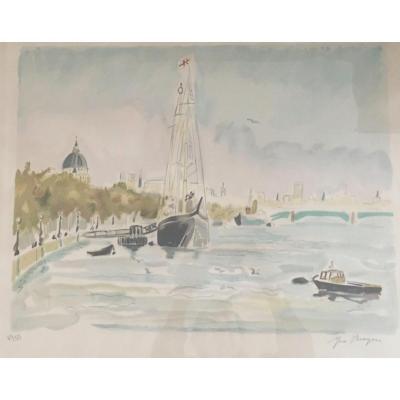 Lithograph By Yves Brayer Signed In Pencil Numbered