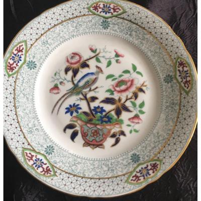 Twelve "english Porcelain" Dessert Plates By Lebeuf And Millet Creil Et Montereau