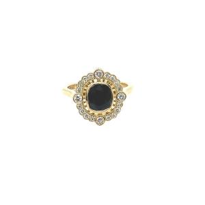 18ct Yellow Gold Sapphire & Diamond Ring Set With 1.81ct Natural Sapphire