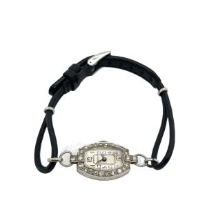 Vintage Deco Watch In Platinum Set With 0.40 Ct Of Old Cut Diamonds