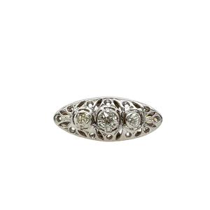 18ct Yellow & White Gold Diamond Ring Set With 0.25ct Natural Diamonds