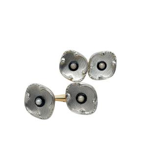 Vintage Cufflinks In 14-carat Yellow Gold And Platinum