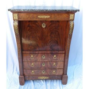 Mahogany Empire Secretaire Clover Locks