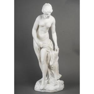 Diana In The Bath, Plaster Sculpture After Falconet