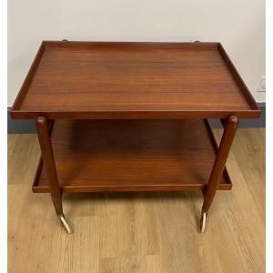 Teak Rolling Trolley