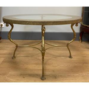 Coffee Table, Rooster Decorated Base