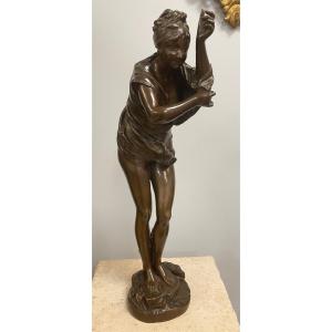 After The Bath, Bronze Sculpture