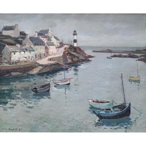 Jean Rigaud (1912-1999) - View Of The Port Of Doelan - 1954