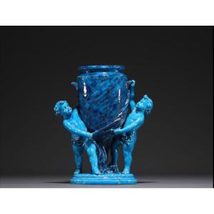 Félix Optat Milet (1838-1911), Urn Vase With Putti