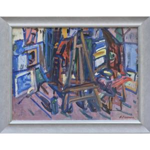 Antoine Ferrari (1910-1995), The Painter's Studio
