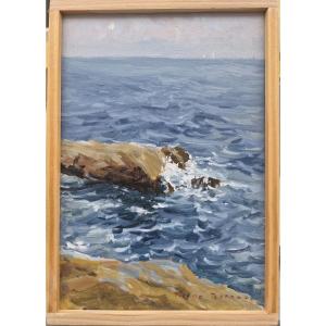 Pierre Bernay (born In 1963), The Rocks At Batz-sur-mer, Oil