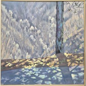 Valentin (b. 1945), Landscape With Tree At Conques