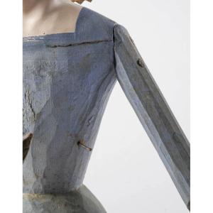 Polychrome Sculpture In Carved Wood 17th Century